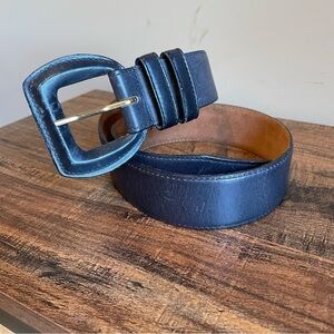 Vintage The Ritz Black Leather  Belt Retro